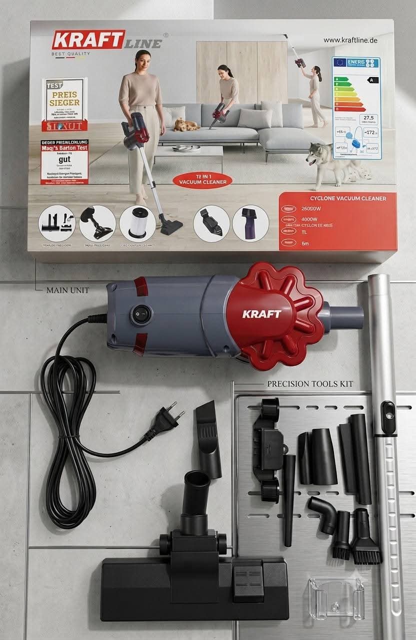 Aspirateur KRAFTLINE 15 en 1 – Puissance 4500 W | Nettoyage professionnel dans chaque recoin de votre maison ✨